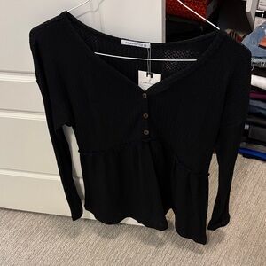 NWT Black Women's Babydoll top